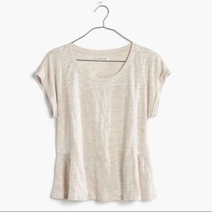 madewell simple ruched t shirt